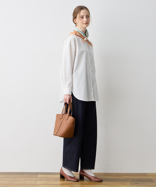 LE SOUK HOLIDAY（ルスークホリデー）の「バンドカラーポケットシャツ（シャツ/ブラウス・レディース・オフホワイト/ブルー・M/L）」の9枚目の写真