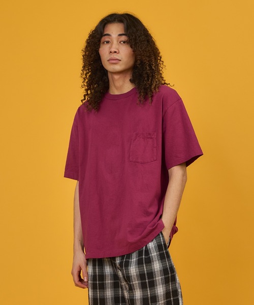 WALLA WALLA SPORT(ワラワラスポーツ)の「6oz TUBE POCKET TEE / 6オンス チューブ ポケット ティー(Tシャツ/カットソー・メンズ・アッシュグレー/スミクロ/ブラック/アイボリー/ホワイト/ライトグリーン系/レモンイエロー/インディゴブルー/ダークブラウン/ダークグリーン系/ピンク系その他・LARGE/X-LARGE/XX-LARGE/MEDIUM/SMALL)」の12枚目の写真
