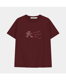 ウォッシュドRoi 半袖Tシャツ [バーガンディ]