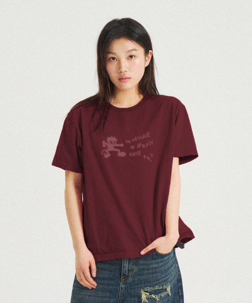 SLOWACID（スローアシッド）の「ウォッシュドRoi 半袖Tシャツ [バーガンディ]（Tシャツ/カットソー・レディース・その他・SMALL/MEDIUM/LARGE/X-LARGE）」の2枚目の写真