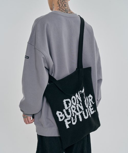 AJOBYAJO（アジョバイアジョ）の「[PBA] DBOF Knitted Tote Bag [BLACK]（トートバッグ・レディース・その他・FREE）」の6枚目の写真