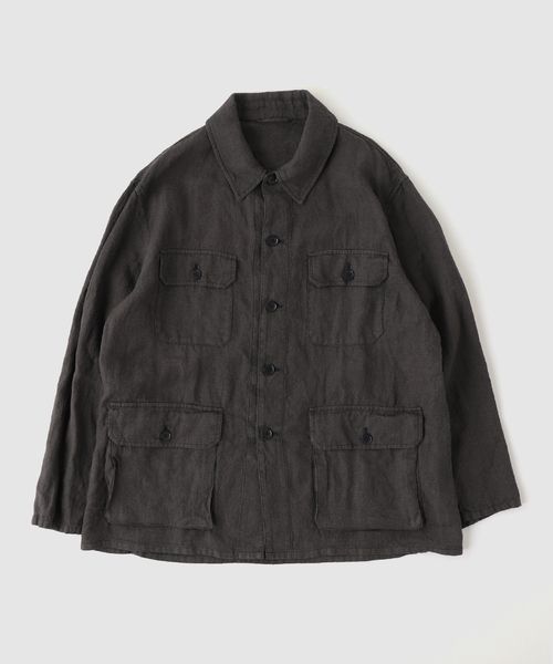 Kaptain Sunshine(キャプテン サンシャイン)の「KAPTAIN SUNSHINE / キャプテンサンシャイン Safari Shirt Jacket(その他アウター・メンズ・ライトグレー/ブラック系その他・3/4)」の2枚目の写真