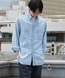 orSlow（オアスロウ）の「orSlow/オアスロウ レギュラーカラー ラウンドヘム シャンブレーシャツ 日本製 2026年 夏 夏服（シャツ/ブラウス）」
