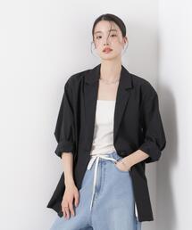 NANO universe（ナノユニバース）の「ソフトシアーシングルジャケット(セットアップ可)（テーラードジャケット）」