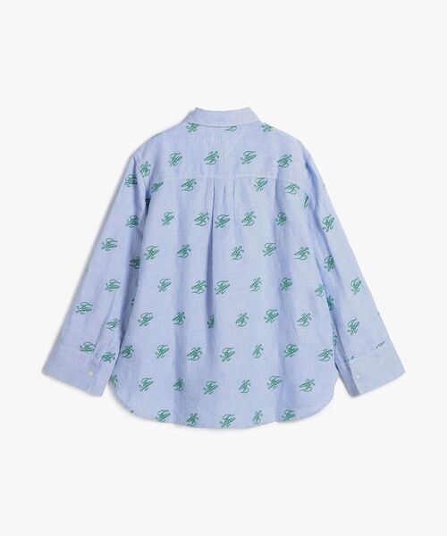 TOMMY HILFIGER(トミーヒルフィガー)の「スイムショップリネンイージーフィットオールオーバーシャツ(シャツ/ブラウス・レディース・ブルー・XX-SMALL/X-SMALL)」の7枚目の写真