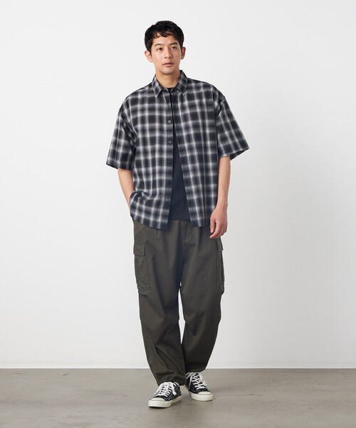 Purple&Yellow(パープルアンドイエロー)の「オンブレーチェックシャツ(シャツ/ブラウス・メンズ・ブラック/グリーン・LARGE/MEDIUM/SMALL)」の14枚目の写真