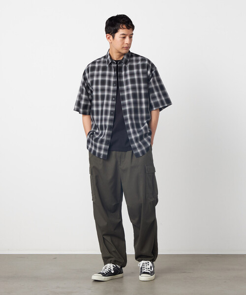 Purple&Yellow(パープルアンドイエロー)の「オンブレーチェックシャツ(シャツ/ブラウス・メンズ・ブラック/グリーン・LARGE/MEDIUM/SMALL)」の15枚目の写真