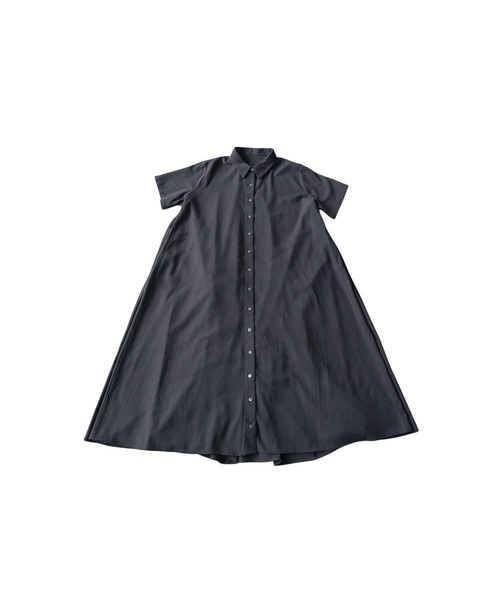 antiqua(アンティカ)の「リネン混 シャツワンピース(シャツワンピース・レディース・パープル/ブラック/ブラウン系その他/チャコールグレー/ナチュラル・P/R)」の14枚目の写真