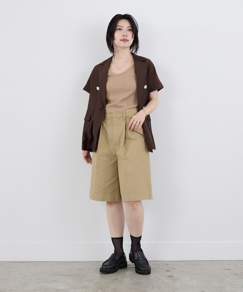 upperhights(アッパーハイツ)の「【upper hights】ショートパンツ-THE OLIVE(その他パンツ・レディース・ネイビー/ベージュ・0)」の6枚目の写真