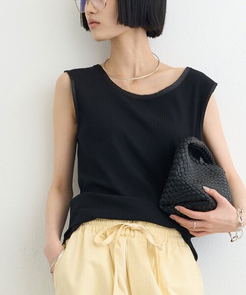 セール】【ZOZO限定】サテンパイピングリブタンクトップ（タンクトップ