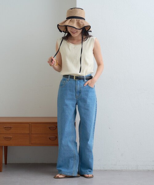 CIAOPANIC TYPY(チャオパニックティピー)の「【WEB限定】サテンパイピングリブタンクトップ(タンクトップ・レディース・ブラウン/ピンク/チャコールグレー/ブルー/ブラック/アイボリー・ONE SIZE)」の13枚目の写真