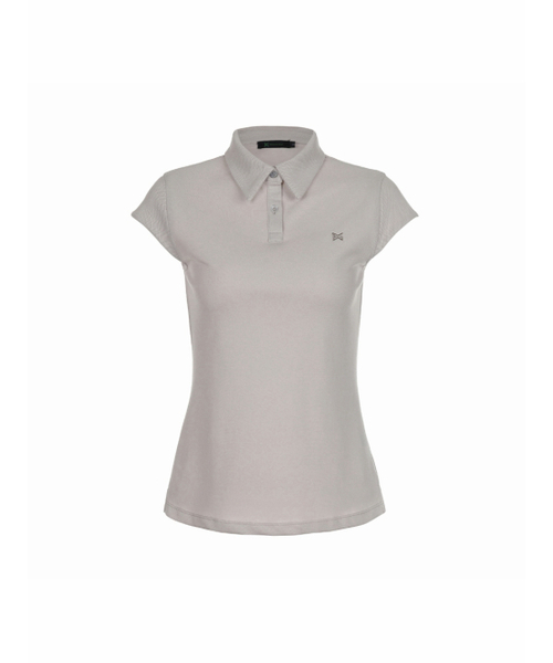 BERMUDAGRASS(バミューダグラス)の「ベーシックキャプスリーブPKTシャツ-ベージュ(ポロシャツ・レディース・その他・SMALL/MEDIUM)」の2枚目の写真