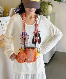 pyornim（ピョルニム）の「【ミニポーチ付き】メッシュ 巾着スマホショルダー ポシェット　海 プール フェス ワンマイル（スマホグッズ）」