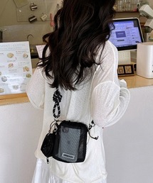 pyornim（ピョルニム）の「【ミニポーチ付き】メッシュ 巾着スマホショルダー ポシェット　海 プール フェス ワンマイル（スマホグッズ）」