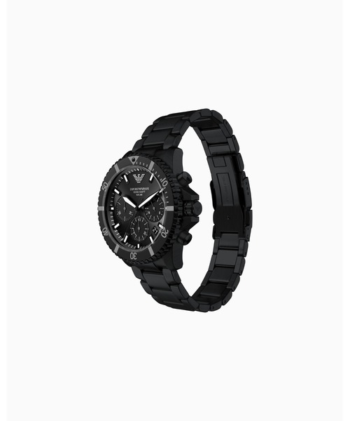 EMPORIO ARMANI（エンポリオアルマーニ）の「【エンポリオ アルマーニ】ワールドエクスプローラー ソーラーパワー クロノグラフウォッチ ブラックトーン ステンレススチール（アナログ腕時計・メンズ・その他1・FREE）」の2枚目の写真