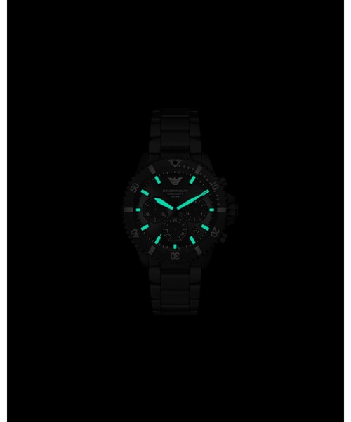 EMPORIO ARMANI（エンポリオアルマーニ）の「【エンポリオ アルマーニ】ワールドエクスプローラー ソーラーパワー クロノグラフウォッチ ブラックトーン ステンレススチール（アナログ腕時計・メンズ・その他1・FREE）」の3枚目の写真