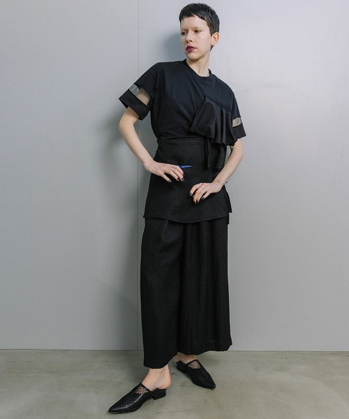 MARECHAL TERRE(マルシャルテル)の「ラップスカート+ワイドパンツ(その他パンツ・レディース・グレー系その他/ブラック/ベージュ/ホワイト系その他・MEDIUM)」の10枚目の写真