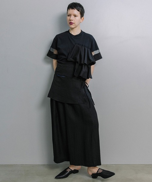 MARECHAL TERRE(マルシャルテル)の「ラップスカート+ワイドパンツ(その他パンツ・レディース・グレー系その他/ブラック/ベージュ/ホワイト系その他・MEDIUM)」の11枚目の写真