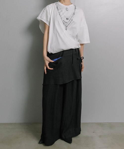 MARECHAL TERRE(マルシャルテル)の「ラップスカート+ワイドパンツ(その他パンツ・レディース・グレー系その他/ブラック/ベージュ/ホワイト系その他・MEDIUM)」の12枚目の写真