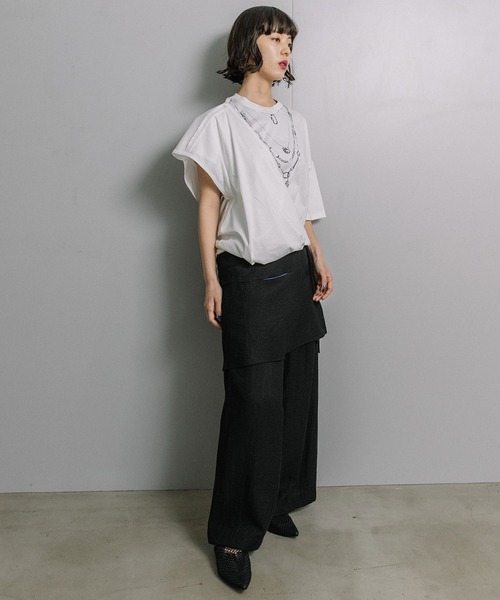 MARECHAL TERRE(マルシャルテル)の「ラップスカート+ワイドパンツ(その他パンツ・レディース・グレー系その他/ブラック/ベージュ/ホワイト系その他・MEDIUM)」の13枚目の写真