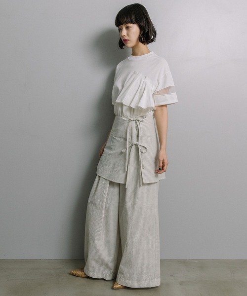 MARECHAL TERRE(マルシャルテル)の「ラップスカート+ワイドパンツ(その他パンツ・レディース・グレー系その他/ブラック/ベージュ/ホワイト系その他・MEDIUM)」の17枚目の写真