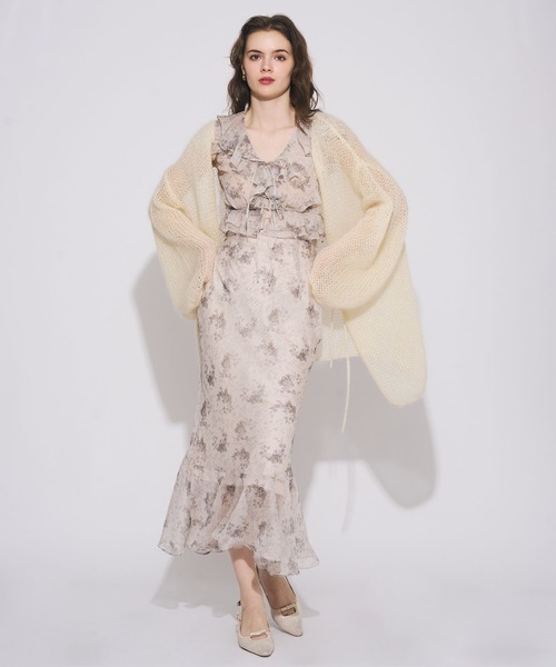 ME COUTURE(ミークチュール)の「2WAYキッドモヘヤシアーニット(ニット/セーター・レディース・キナリ/オフホワイト/ベビーピンク・FREE)」の4枚目の写真