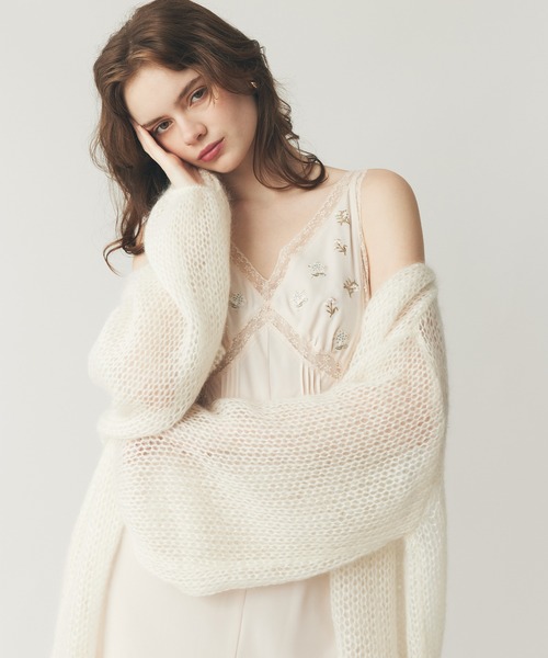 ME COUTURE(ミークチュール)の「2WAYキッドモヘヤシアーニット(ニット/セーター・レディース・キナリ/オフホワイト/ベビーピンク・FREE)」の19枚目の写真
