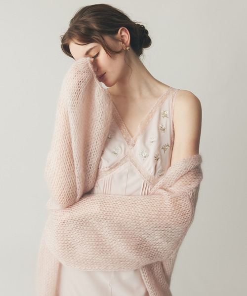 ME COUTURE(ミークチュール)の「2WAYキッドモヘヤシアーニット(ニット/セーター・レディース・キナリ/オフホワイト/ベビーピンク・FREE)」の12枚目の写真