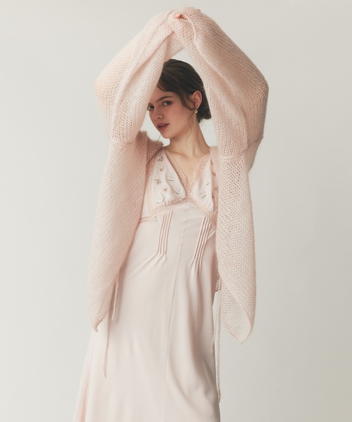 ME COUTURE(ミークチュール)の「2WAYキッドモヘヤシアーニット(ニット/セーター・レディース・キナリ/オフホワイト/ベビーピンク・FREE)」の10枚目の写真