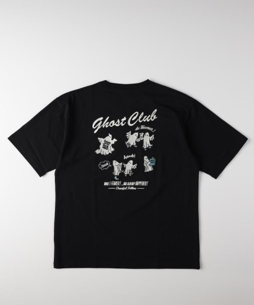 Right-on（ライトオン）の「Other(ソノタ)ゴースト刺繍Ｔシャツ（Tシャツ/カットソー・メンズ・グリーン/ホワイト/ブラック・M/L/XL/S）」の2枚目の写真
