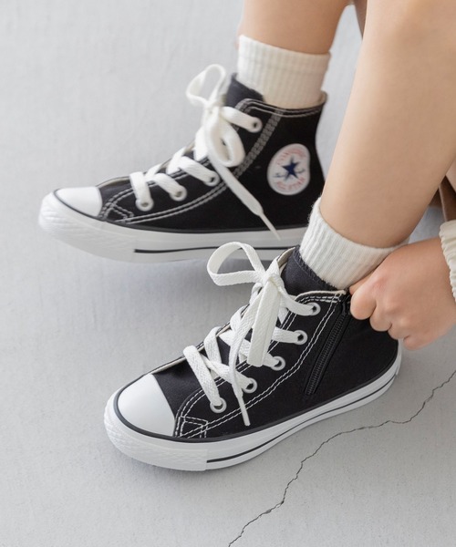 CONVERSE(コンバース)の「CONVERSE コンバース ALL STAR オールスター キッズ スニーカー ハイカット(スニーカー・キッズ・ホワイト/グリーン/ブラック・22.0cm/21.0cm/20.0cm/19.0cm/18.0cm/17.0cm/16.0cm/15.0cm)」の1枚目の写真