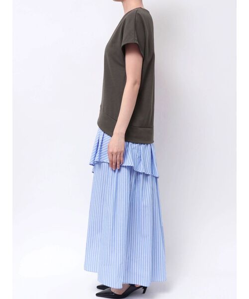 ELENDEEK(エレンディーク)の「ストライプコンビネーションワンピース(ワンピース・レディース・チャコールグレー・1/2)」の10枚目の写真