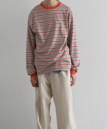 KAIKO（カイコー）の「KAIKO C neck border l/s t-shirt（Tシャツ/カットソー）」
