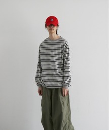 KAIKO（カイコー）の「KAIKO C neck border l/s t-shirt（Tシャツ/カットソー）」
