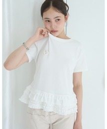 Smyeon スミョン リボンホルターネックカットソー ホワイト Ribbon halter-neck top/リボンホルターネックカットソー（Tシャツ