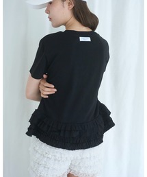 Frill crewneck tee/フリルクルーネックTシャツ