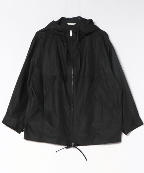 CLANE(クラネ)の「CLANE/クラネ/CRINKLED NYLON ZIP HOODIE(パーカー・レディース・ブラック/ベージュ・1)」の3枚目の写真