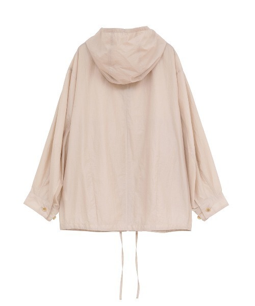CLANE(クラネ)の「CLANE/クラネ/CRINKLED NYLON ZIP HOODIE(パーカー・レディース・ブラック/ベージュ・1)」の7枚目の写真