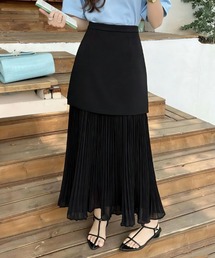 プリーツシアーレイヤードスカート