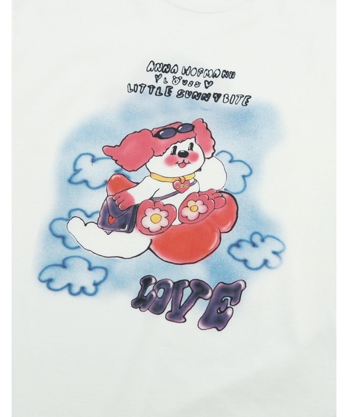 Little sunny bite(リトルサニーバイト)の「/Little sunny bite/anna hopman x little sunny bite doggy big tee 26SS(Tシャツ/カットソー・メンズ・ブラック/ピンク/ホワイト・MEDIUM/SMALL)」の9枚目の写真