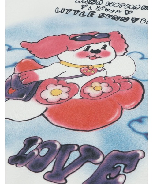 Little sunny bite(リトルサニーバイト)の「/Little sunny bite/anna hopman x little sunny bite doggy big tee 26SS(Tシャツ/カットソー・メンズ・ブラック/ピンク/ホワイト・MEDIUM/SMALL)」の10枚目の写真