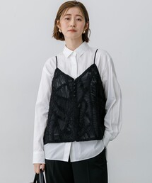 シフォンエンブロイダリー キャミソール