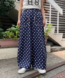 HELLO.SANFRANCISCO | 【HELLO.SANFRANCISCO/ハローサンフランシスコ】ドット柄フリルポケットボリュームパンツ(その他パンツ)