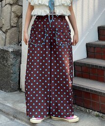 HELLO.SANFRANCISCO（ハローサンフランシスコ）の「【HELLO.SANFRANCISCO/ハローサンフランシスコ】ドット柄フリルポケットボリュームパンツ（その他パンツ）」