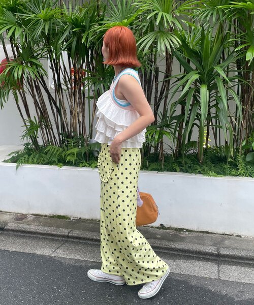 HELLO.SANFRANCISCO(ハローサンフランシスコ)の「【HELLO.SANFRANCISCO/ハローサンフランシスコ】ドット柄フリルポケットボリュームパンツ(その他パンツ・レディース・グレー/ピンク/ブラウン/イエロー/グリーン/ネイビー・ONE SIZE)」の21枚目の写真