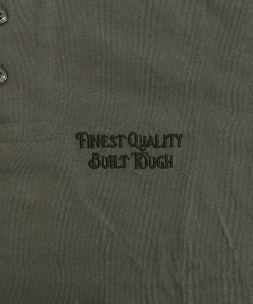 Schott(ショット)の「FINEST QUALITY BUILT TOUGH EMB. HENLEY T-SHIRT(Tシャツ/カットソー・メンズ・チャコールグレー/ホワイト/ネイビー・XXL/XL/M/L)」の13枚目の写真