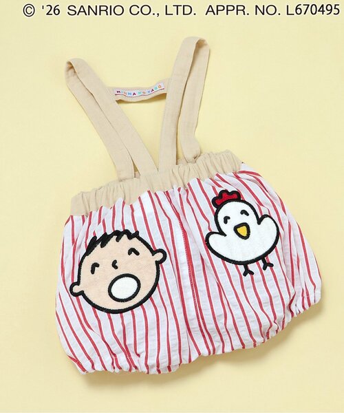 sanrio(サンリオ)の「みんなのたあ坊 サス付きブルマ(その他ベビーウェア・キッズ・オフホワイト/レッド・70/80)」の2枚目の写真