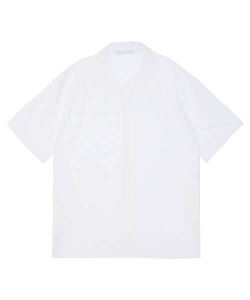 MAKEITTO(メイキット)の「ミニマルオープンカラー半袖シャツ_ホワイト(シャツ/ブラウス・メンズ・ホワイト・MEDIUM/LARGE/X-LARGE/XX-LARGE)」の4枚目の写真