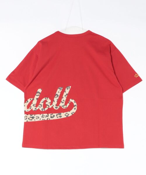BABYDOLL（ベビードール）の「親子お揃い ビッグチアロゴTシャツ 1780A（Tシャツ/カットソー・メンズ・レッド/オフホワイト・ユニセックスS/ユニセックスXL/ユニセックスL/ユニセックスM）」の3枚目の写真