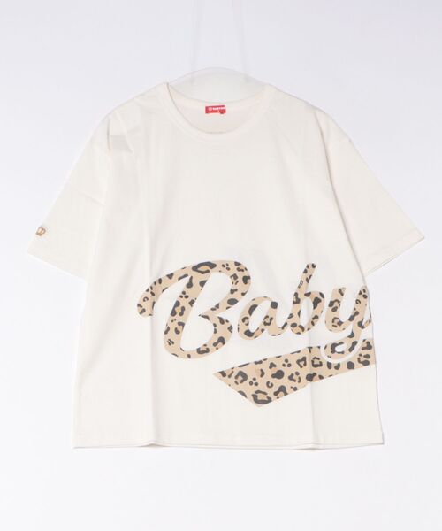 BABYDOLL（ベビードール）の「親子お揃い ビッグチアロゴTシャツ 1780A（Tシャツ/カットソー・メンズ・レッド/オフホワイト・ユニセックスS/ユニセックスXL/ユニセックスL/ユニセックスM）」の4枚目の写真